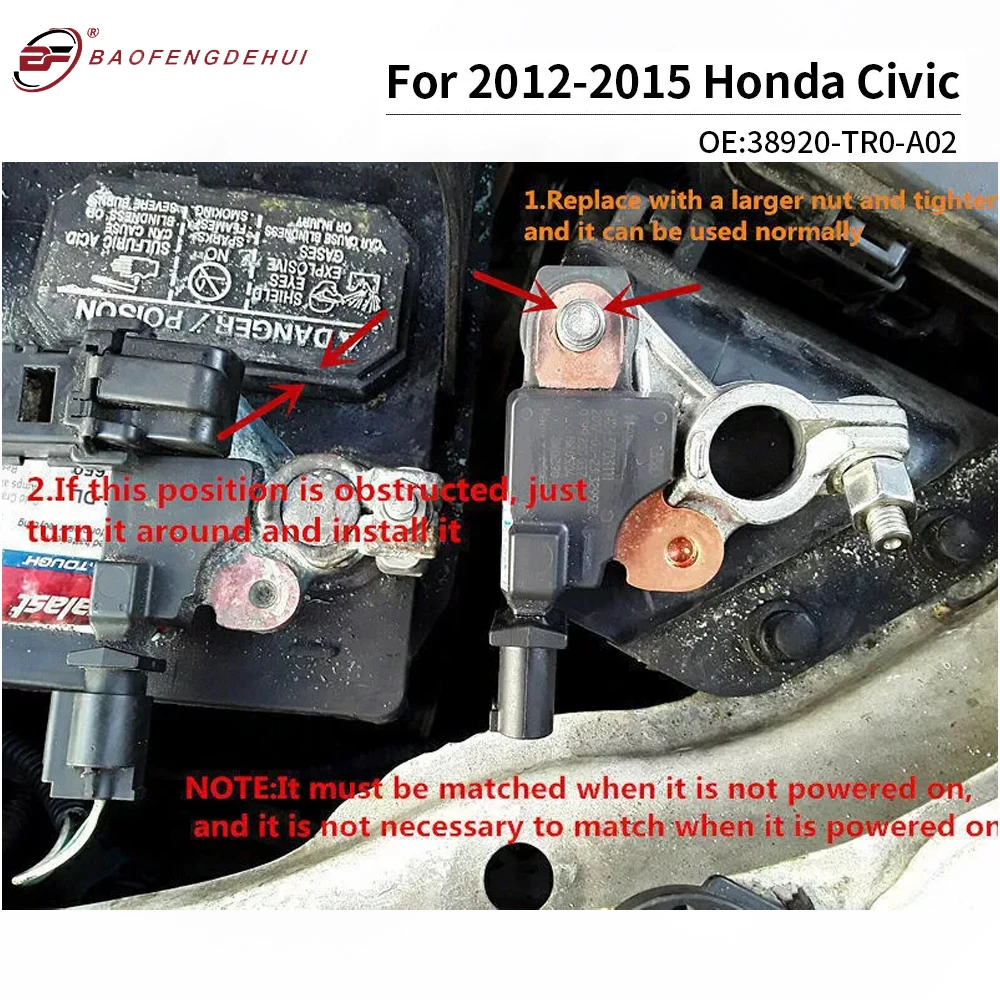 38920-TR0-A020-M1 Battery Disconnect Fuse Box Overload Protection Pyrofuse for Honda Civic 2012- 2015 38920TR0A020M1
