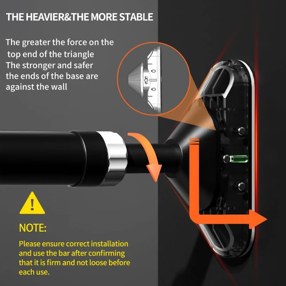 قابل للتعديل المدخل سحب ما يصل بار 28.3-38.2in لا مسامير المنزل معدات لياقة بدنية عدم الانزلاق قبضة 440LB أقصى تحميل #3
