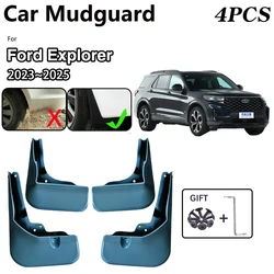 For Ford Explorer Accessories 2023 2024 2025 4x Car Mudguards Baking Paint MudFlaps Wheel Fender Protect Mud Guards Splash Flaps