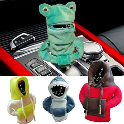 Winter Fashion Hoodie Car Gear Shift Knob Cover Manual Handle Gear Shift Decor Automatic Magical Christmas Interior Accessories