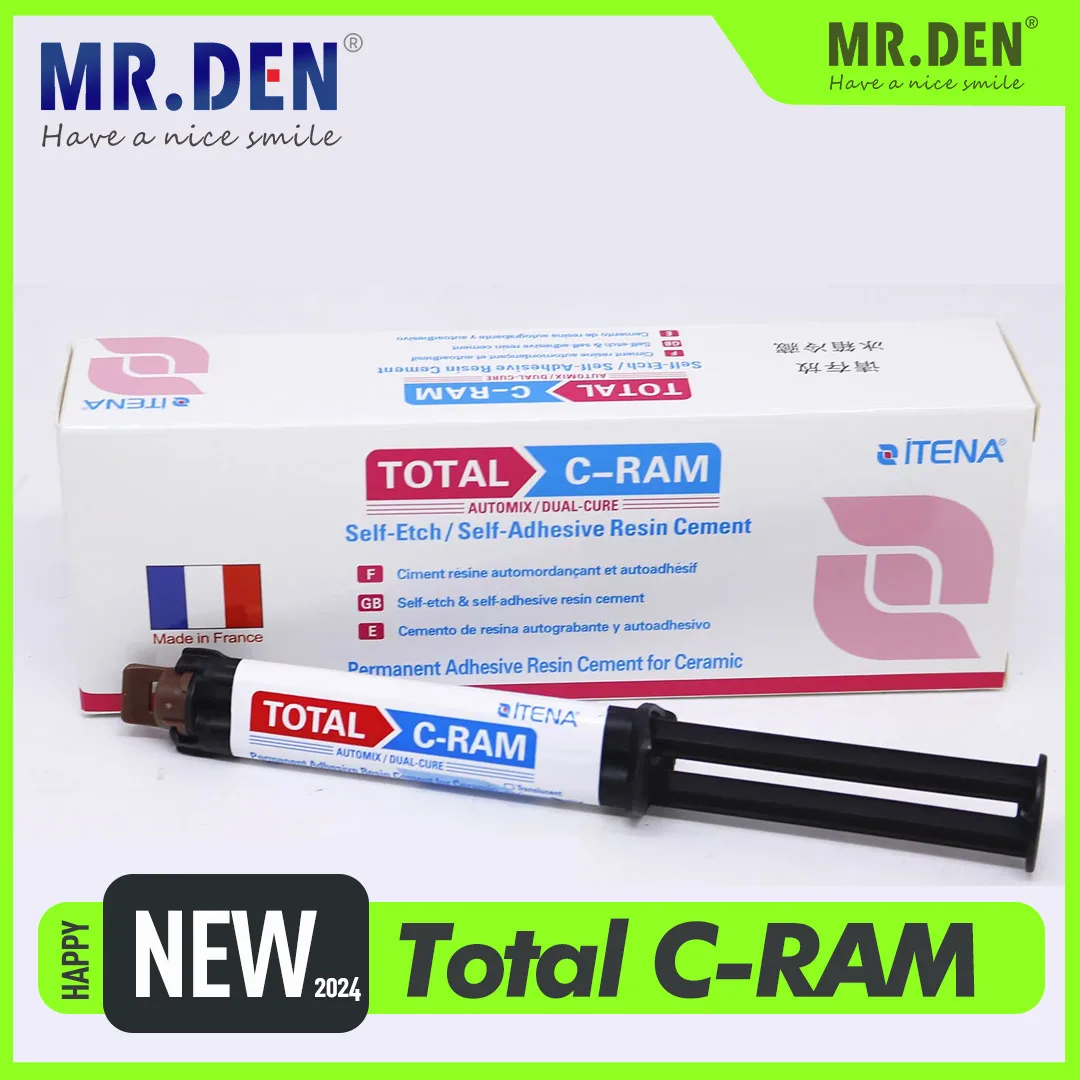 Dentistry Material ITENA Total C-Ram Dual Cure Resin Crown Veneer Acid Free Self Etch Adhesive Resin Self Adhesive Dual Cure