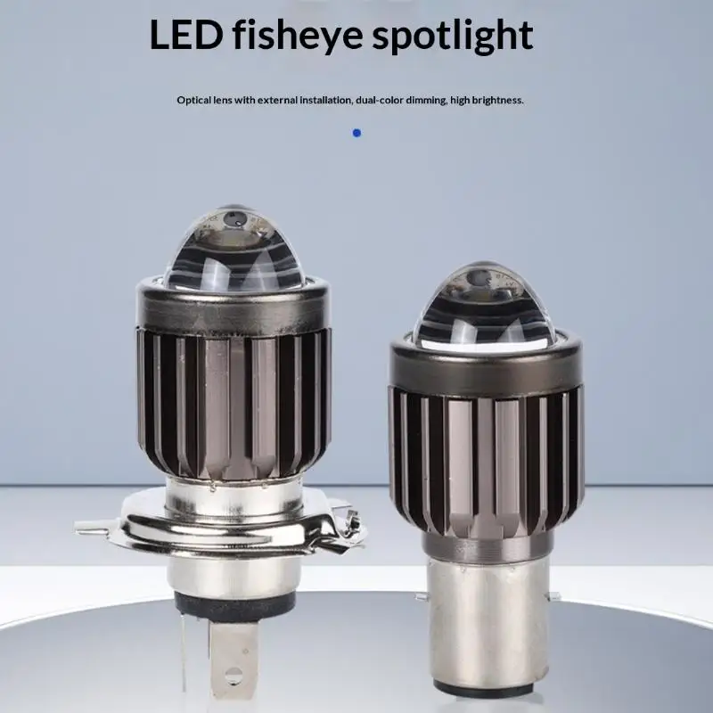 ~Hot Sale 1Pcs Universal Motorcycle H4/BA20D Headlight Hard Light Led Light Motorbike Lamp Ultra-Long Illumination Distance