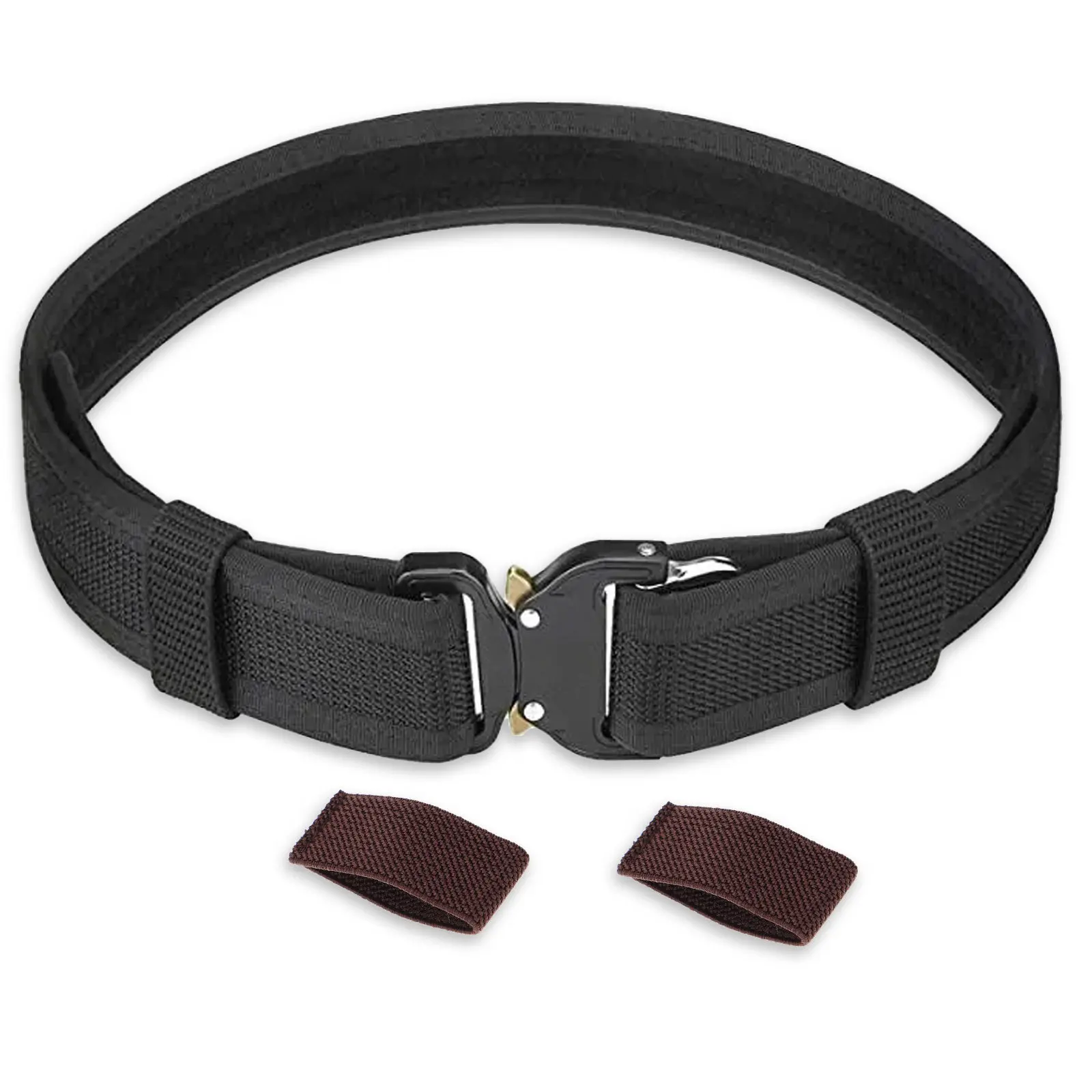 10Pcs Belt Keepers Nylon Duty Strap Elastic Twill Design Belt Loop Stays Retainer Band Organizer for Wide Belts Backpack Straps
