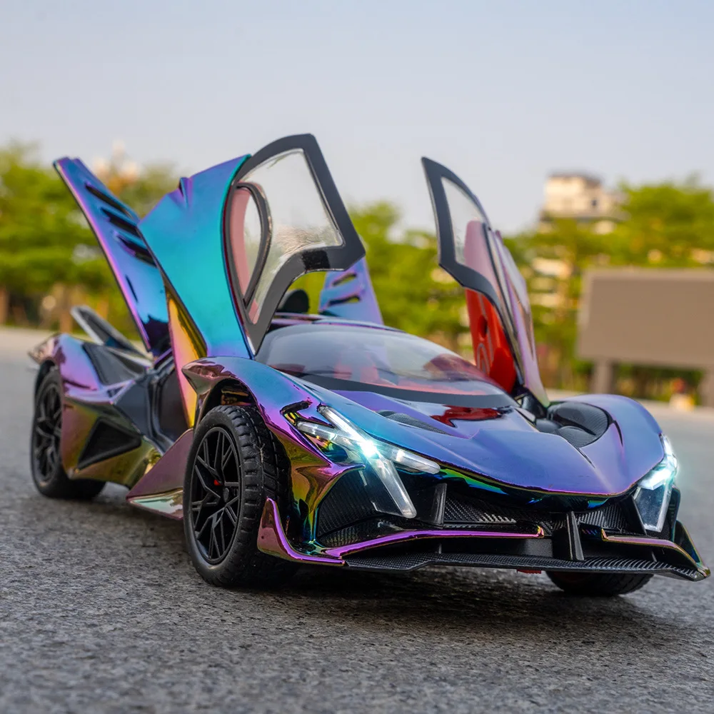 APOLLO EVO – modèle de voiture en alliage métallique moulé, haute Simulation, son et lumière, Collection de jouets pour enfants, cadeaux, 1:24