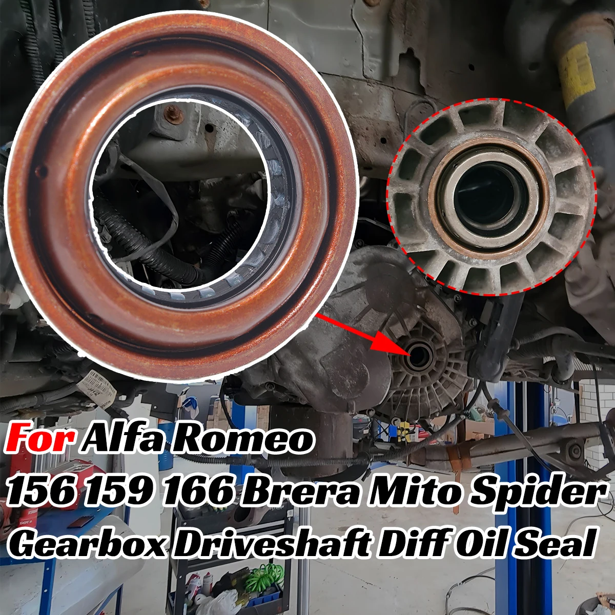 

Front Axle Gearbox Drive Shaft Gasket Oil Seal Driveshaft O-Ring Sealing For Alfa Romeo 156 159 166 Brera Mito Spider 71734264