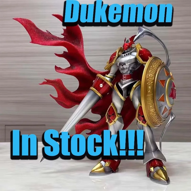 

In Stock about 40cm Digimon Action Figure Dukemon Anime Figure Collectible Statue Model Desktop Decoration Toys Birthday Gifts