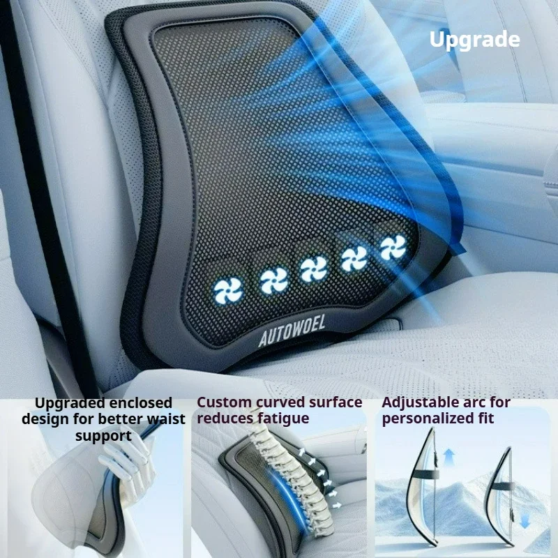 2026 Electric Fan with Multi-Function Waist Support Ventilated Office Sedentary Driving Seat Cushion New Waist Protector