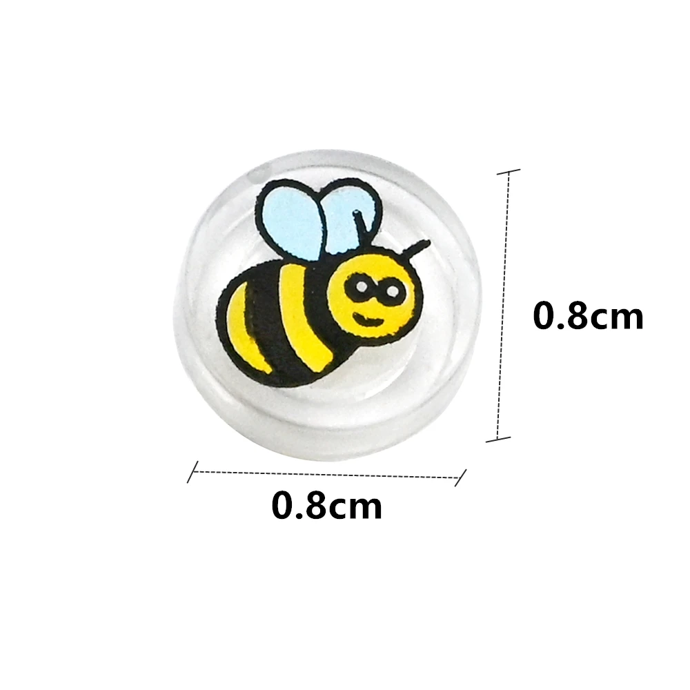 Bienen- und Marienkäfer-Muster Kompatible Bausteine 20 Stück Runde 1x1 Bedruckte Fliesen mit Insekten-Print Dekorative Schmetterlinge