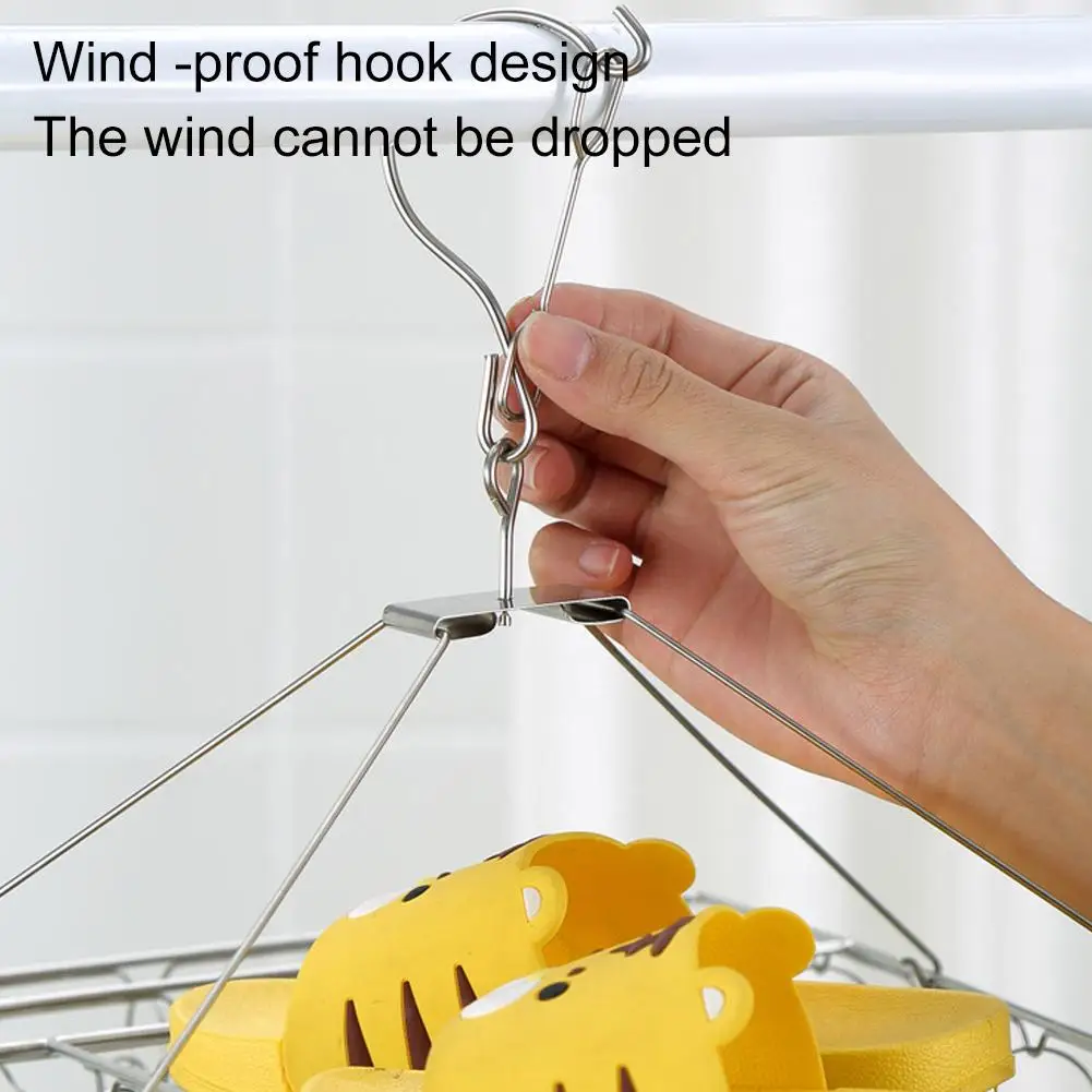 Stainless Steel Windproof Clothespin Laundry Hanger Clothesline Sock Towel Bra Drying Rack Clothes Peg Hook Airer Dryer