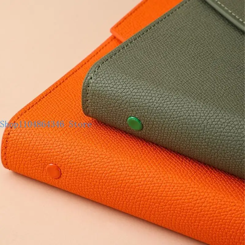 5Asd 6 Rings Binder Journal Notebook com caça -níqueis e titular cartões 200Pages Wide forring Paper para agendar o diário