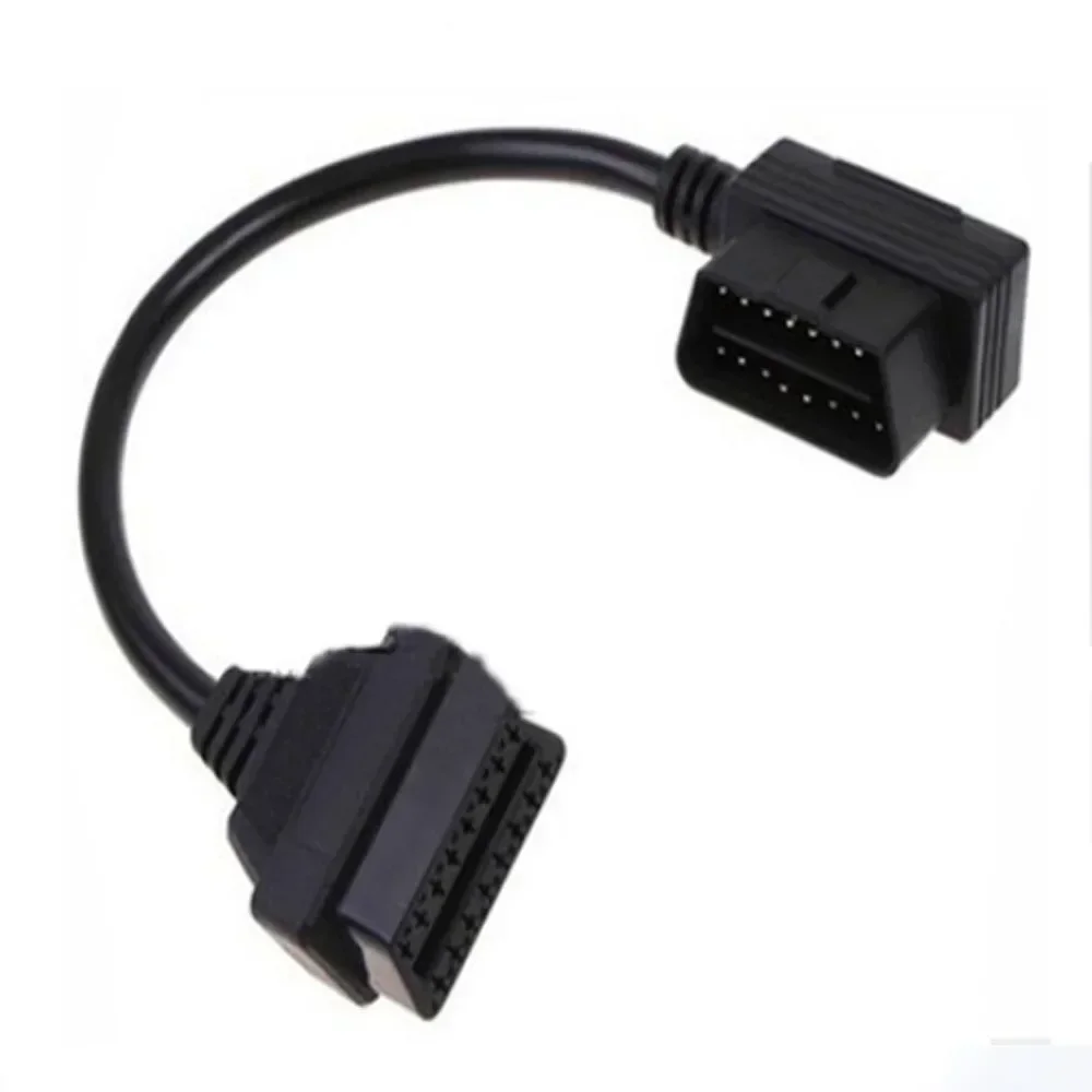 30 سنتيمتر L نوع واجهة obdii 16pin obd2 تمديد كابل ELM327 ODB2 16 دبوس ELM327 obd ii ملحقات كابلات موصل
