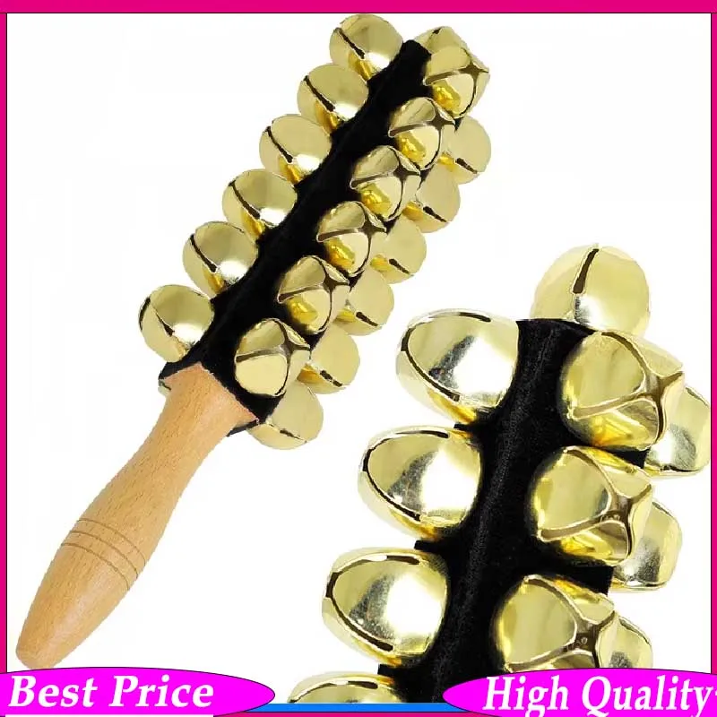 1/2pcs Hand Held Bell Stick Wooden Discussion Musical Toy for Adult KTV Party Orff Instruments Early Education Stick Shaker