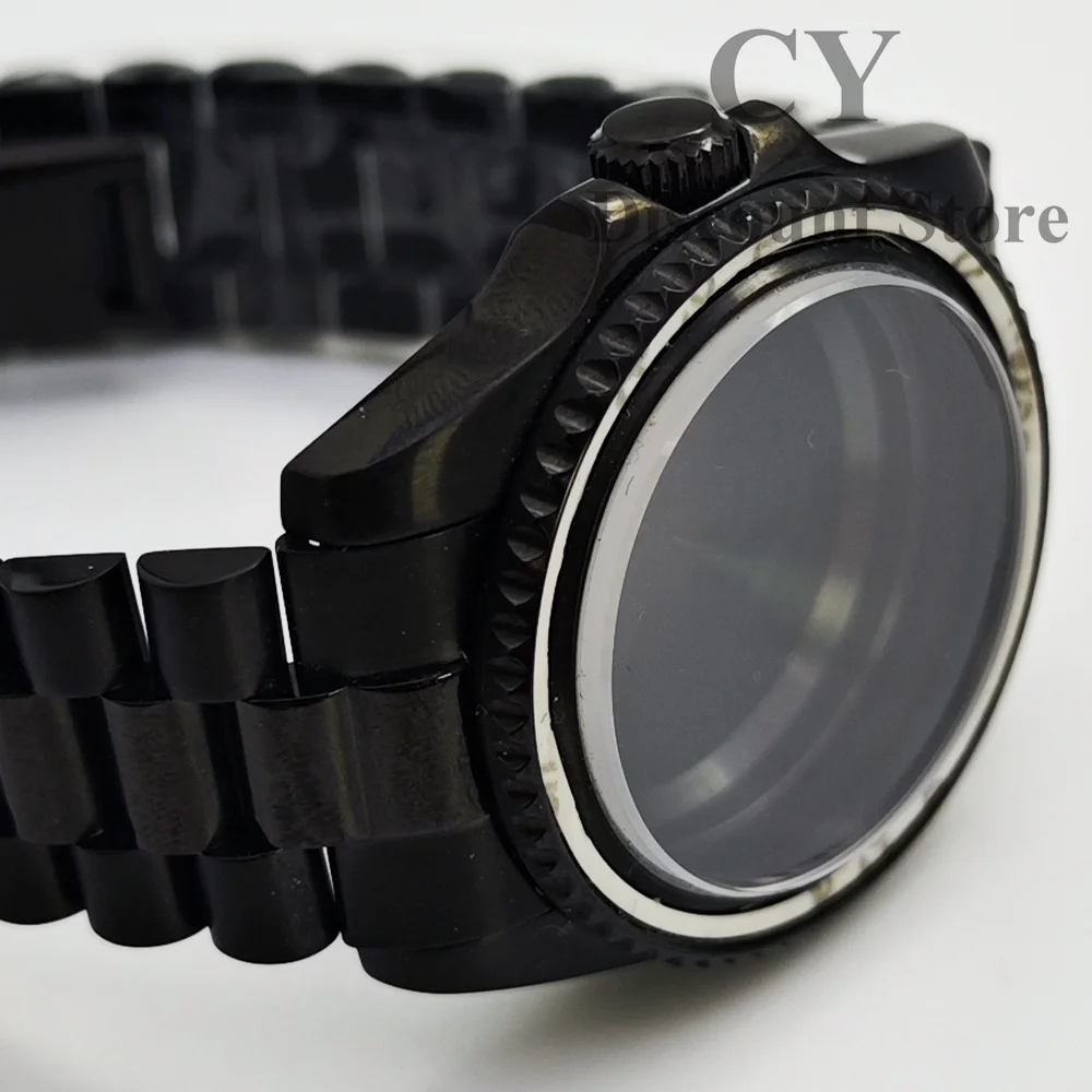 NH35 36mm Black Stainless Steel Watch Case Strap Sapphire Glass fit NH35 NH36 ETA2824 2836 Miyota8215 DG2813 3804 PT5000 Movemen