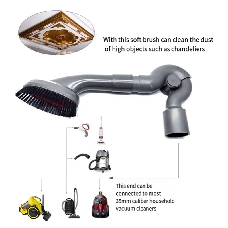 B24B 1 Juego de adaptador de codo inferior 35-32Mm de diámetro herramienta de liberación rápida adaptador inferior accesorios para aspiradoras sin flexión Universal