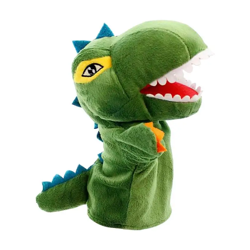 Interactive Animal Hand Puppet Dinosaur Hand Puppet Plush Toys Kindergarten Performance Hand Control Puppet