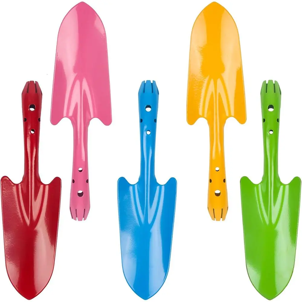 Colorul Metal Hand Shovel, Trowel Set Garden Tools - Lower Soil Planting Digging Transplanting - Ideal Gardening Gift or Kids (P
