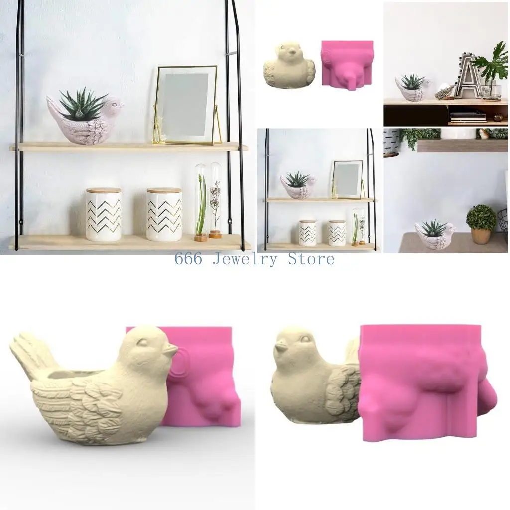 

F2TD Bird Shaped Candlestick Molds Silicone Moulds Suitable for Making Holder