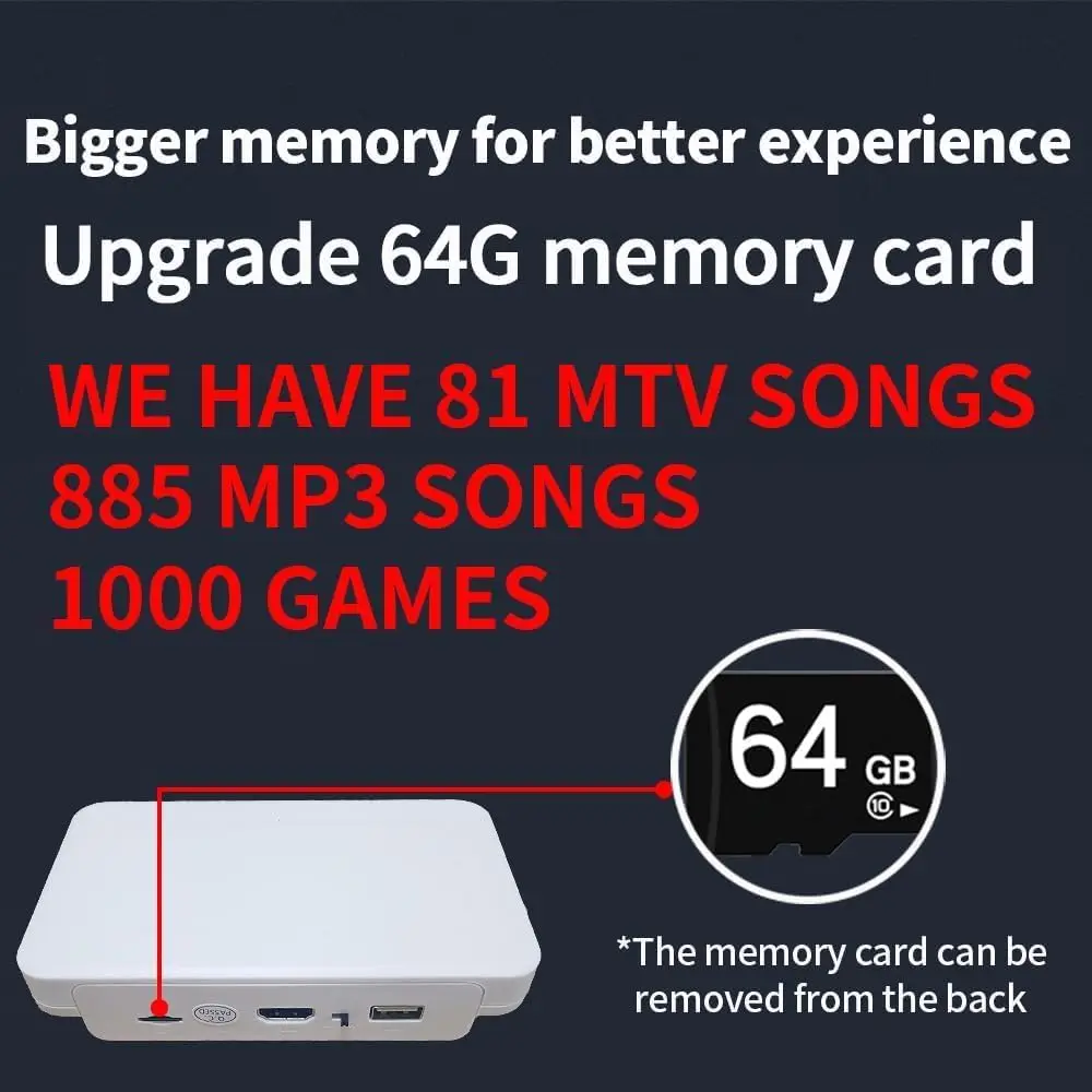 Electronic Dance Mat,64GB Memory Card,1000 Games,885 Songs,81 MVs,Flannel