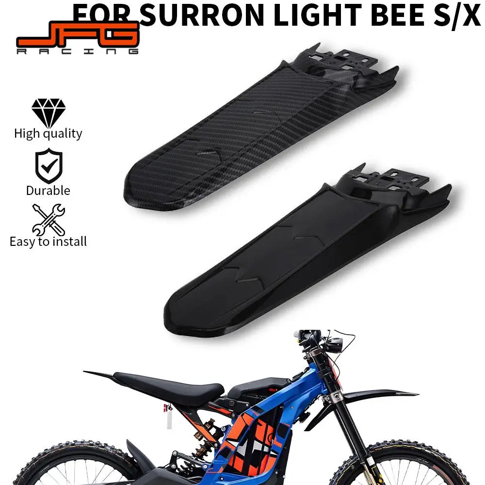For Surron Light Bee X S Rear Fender Mudguard Lengthening Longer Tail Guard Motorcycle dirt bike carbon fiber pattern