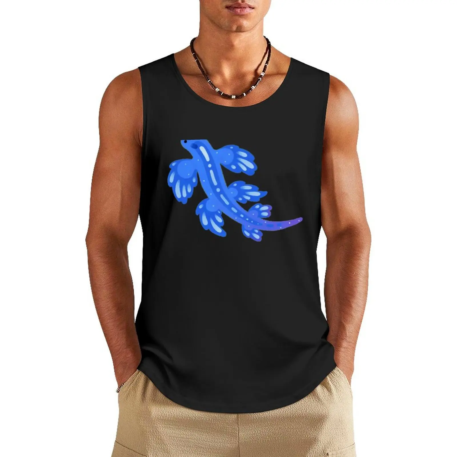 Sea slug - pastel blue Tank Top Men's t-shirts t-shirt for man