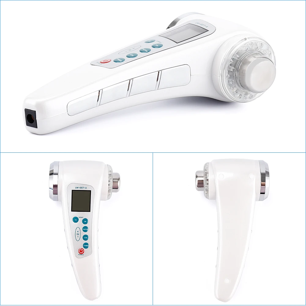 Ultrasound Galvanic Ion Skin Pores Cleaning Massager 7 LED Photon LCD 1Mhz&3Mhz Anti-wrinkle Facial Lifting Care Beauty Devices