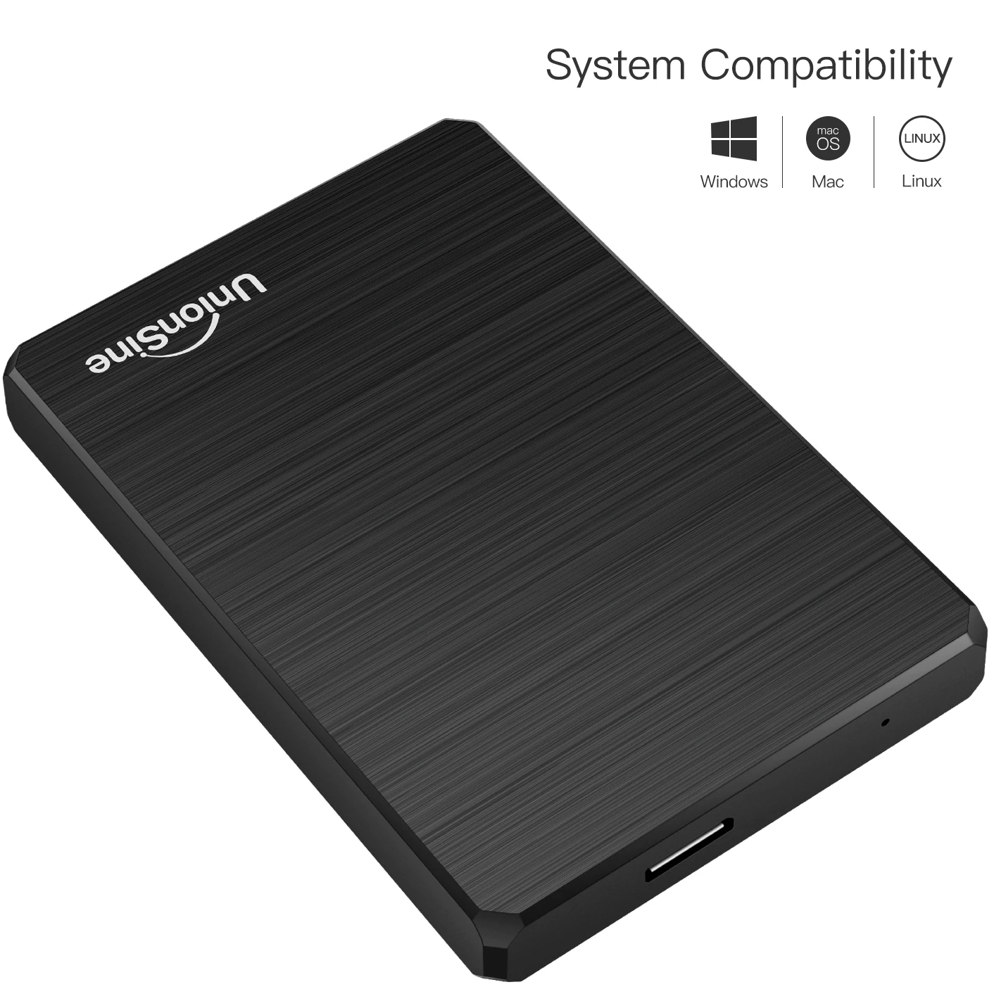 محرك الأقراص الصلبة الخارجي المحمول UnionSine HDD 1 تيرا بايت/500 جيجابايت 2.5 بوصة ذاكرة القرص USB تخزين لألعاب الكمبيوتر اللوحي والكمبيوتر المكتبي