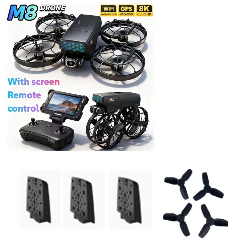 M8 Drone Battery 3.7v 1300mAh/ Propeller Maple Leaf Use For M8 Drone Original Accessories M8 Drone Parts Battery