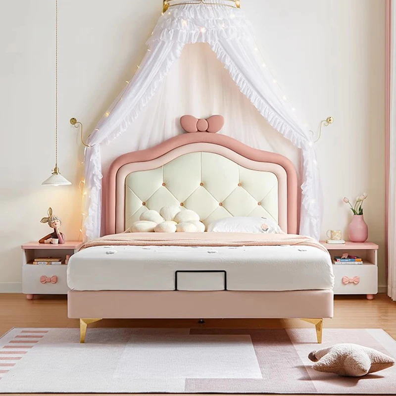 

Princess Girl Double Bed Pretty Unique Elegant White Double Bed Human Lit Pliable Camas Moderrnas Inteligentes Bedroom Furniture