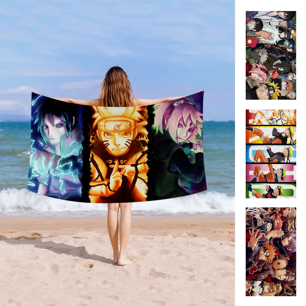 

Anime N-Narutos Microfiber Printed Beach Towel Mountain Climbing Yoga Beach Swimming Running Absorbent Soft Towel