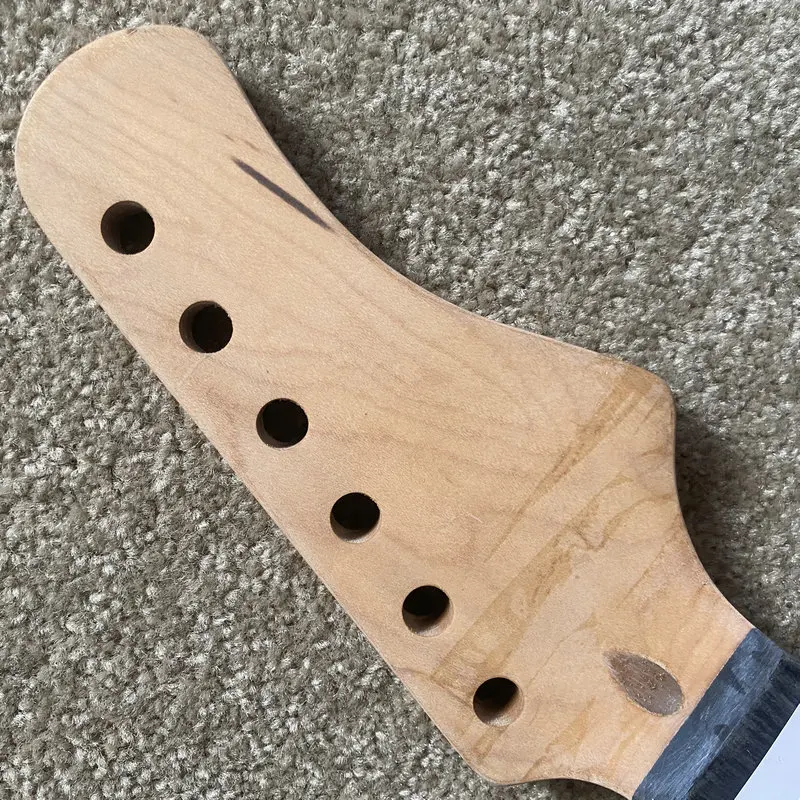 FN638 Unfinished ST Guitar Neck Custom OEM Order No Logo without Frets No Paints 6 Strings DIY Replace Guitar Parts