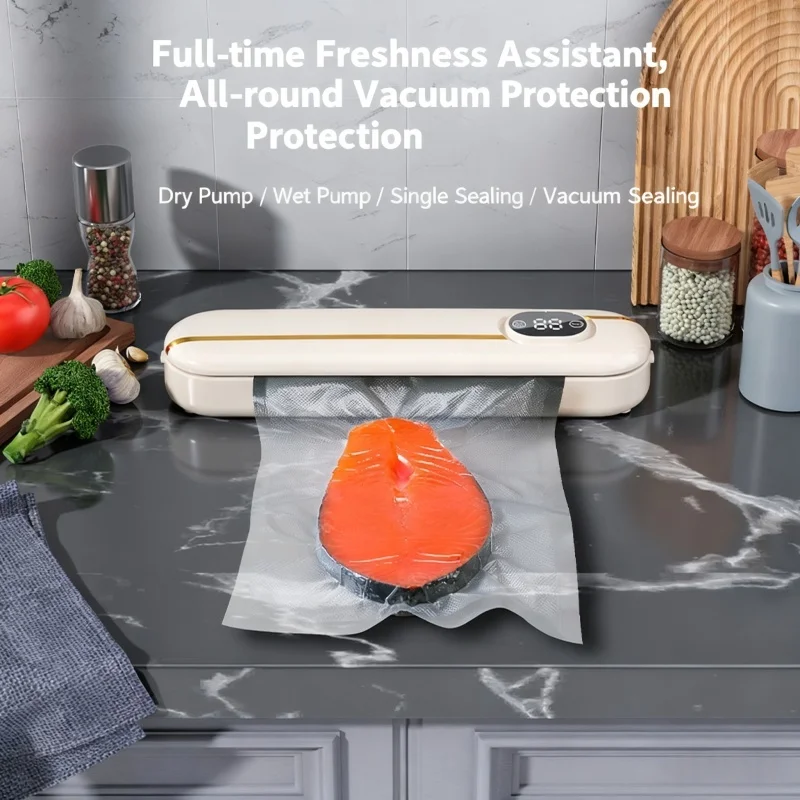 Mini Machine de scellage sous vide entièrement automatique sans fil, petite Machine portative de scellage en plastique pour emballage alimentaire domestique