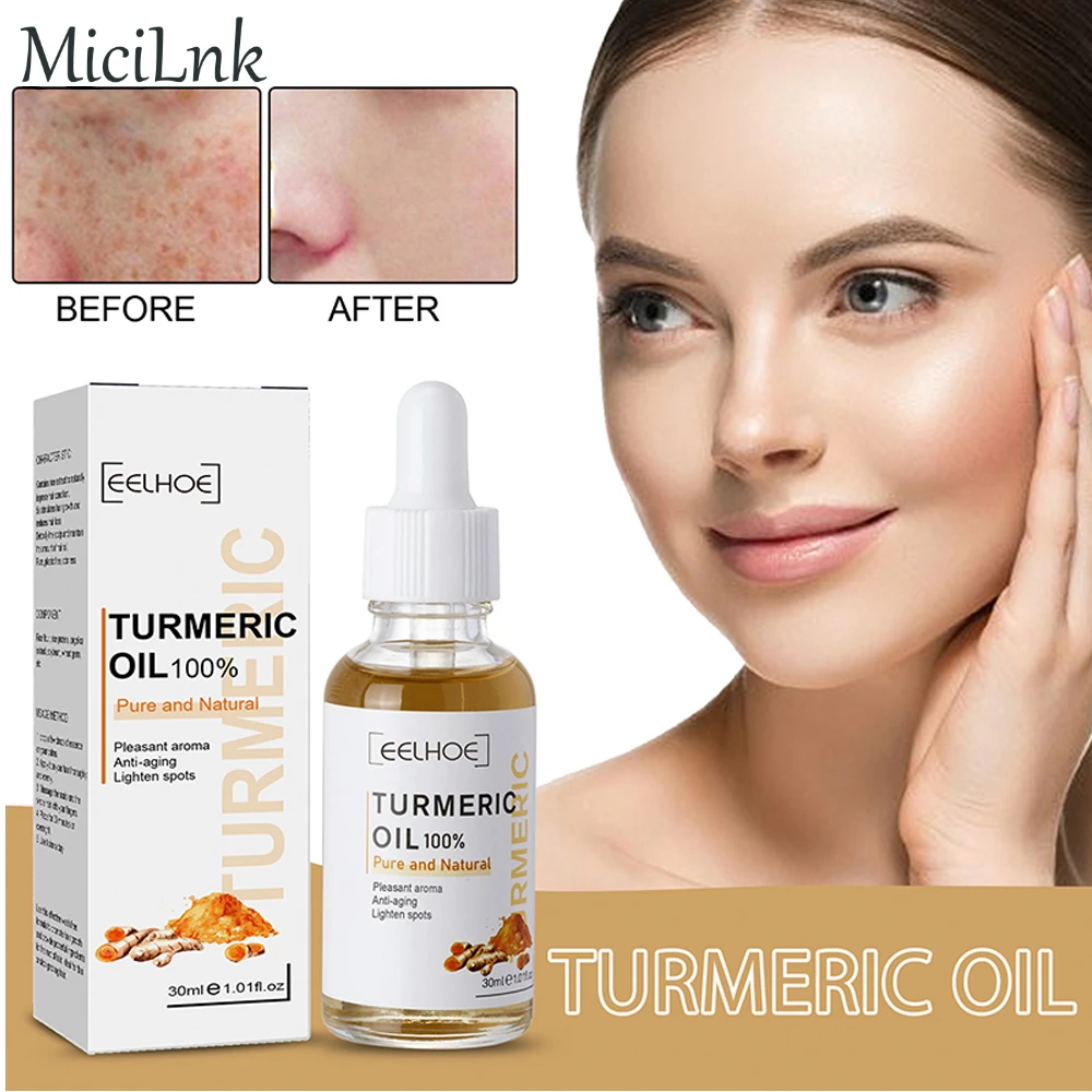 

Turmeric Oil 100% Whitening Anti Aging Reduce Fine Lines Acne Dark Patches Acne Bright Skin Dark Spot Corrector Serum Skin Care