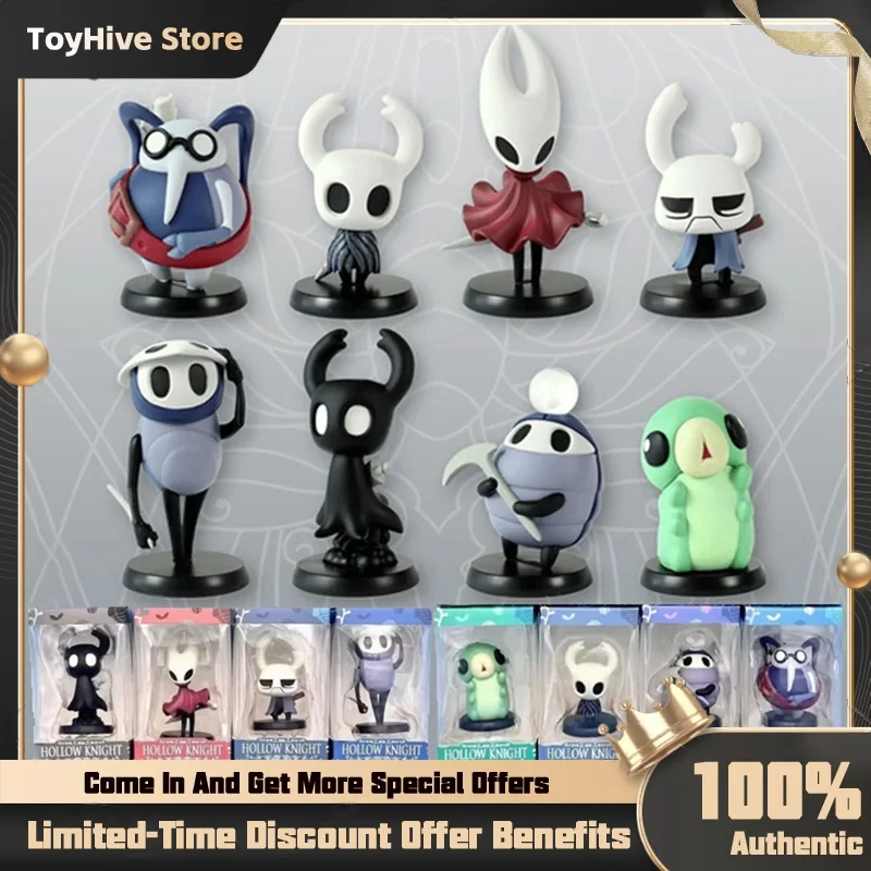 Q Version Hollow Knight Silk Song Knight Hornet Grub Zote Quirrel Shade Cornifer Myla PVC Figuren Modell Puppe Spielzeug Sammlung Geschenk