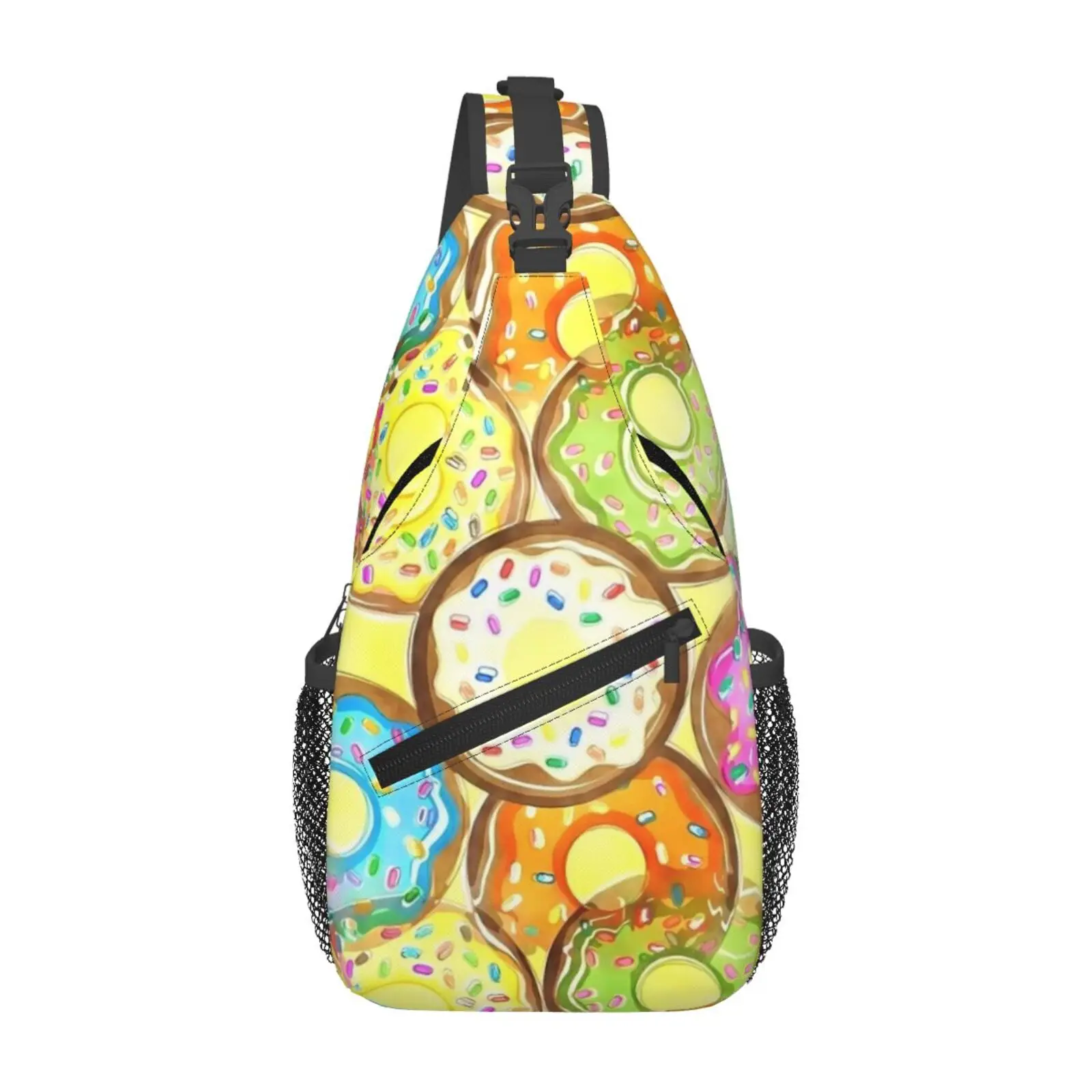 

Colorful Cute Sweet Doughnuts Pattern Shoulder Backpack Women Men Fashion Shoulder Chest Bags for For Traveling Hiking Sling Bag