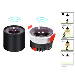Oświetlenie czujnikowe Downlight CeiliBody Sensing Spotlight 9W 12W 85-265V przeciwodblaskowy uchwyt powierzchniowy do przedpokoju/balkonng Light Human