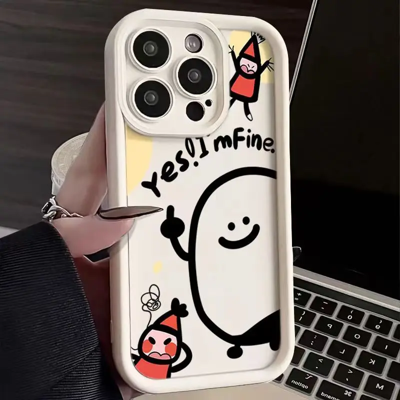 Yeah Im Fine New New Style Shockproof Phone Case For iPhone 15 Pro Max 14 Plus 13 12 11 XR X XS 8 7 Cover