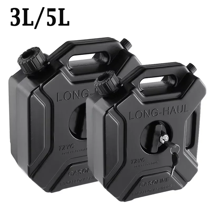 3/5L Portable Fuel Tank Multi-function Vehicle Petrol Can Spare Gasoline Diesel Container Scooter Motorcycle Backup Fuel-jugs