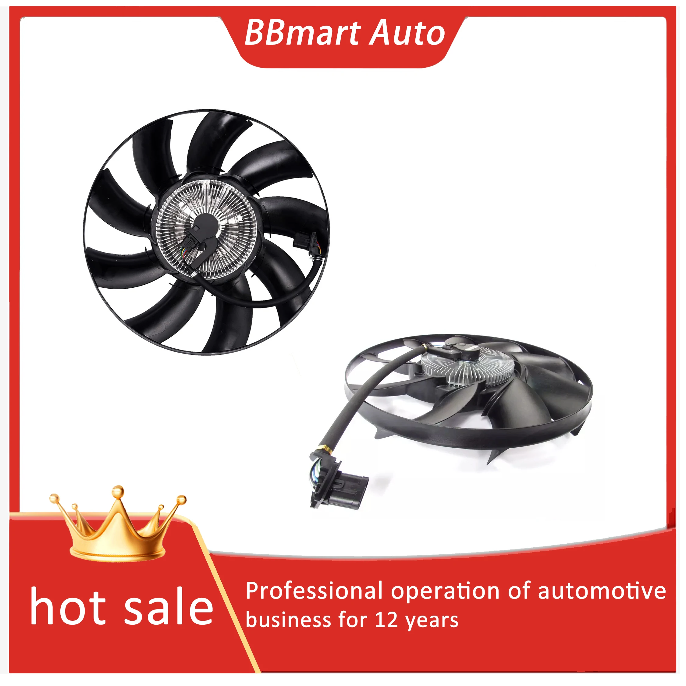 

LR012644 BBmart Auto Parts Fan Assembly with Fan Clutch for Jaguar, Land Rover