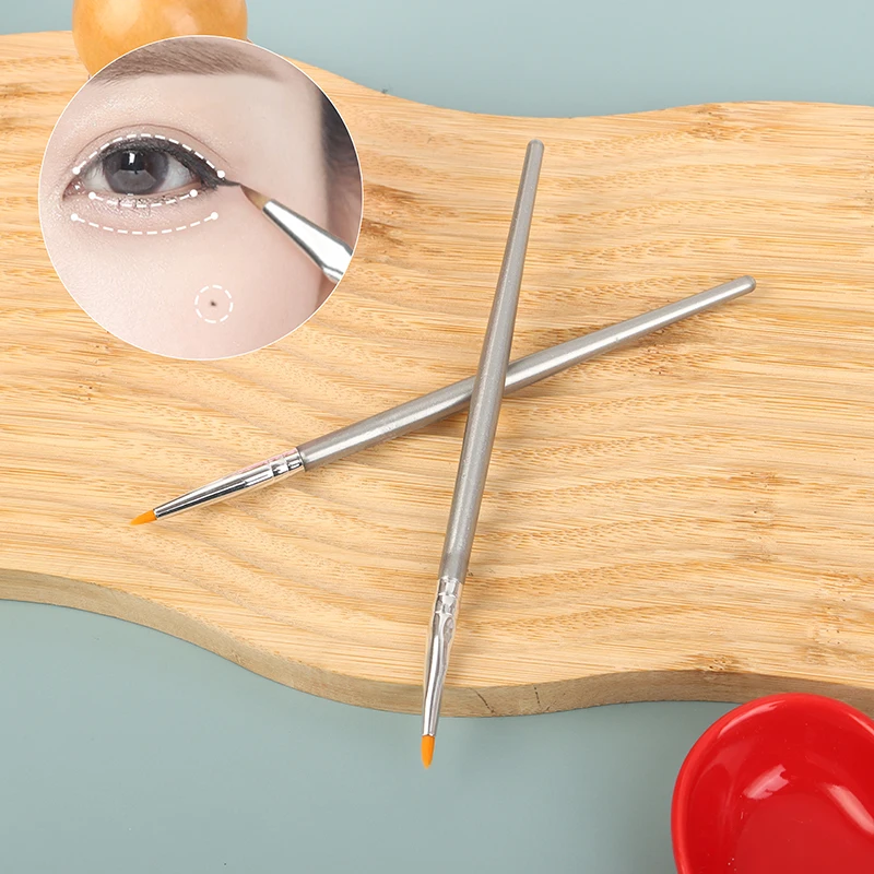 Präzisions-Eyeliner-Pinsel, fein abgewinkelt, Gel-Eyeliner-Werkzeug mit synthetischen Borsten, ultradünner, schräger, flacher Winkel für Augen-Make-up