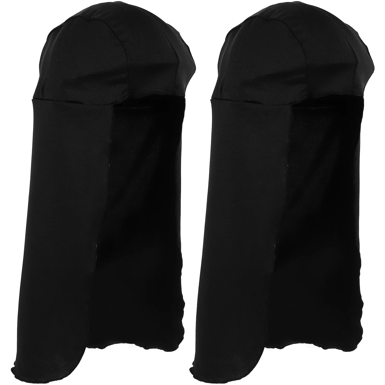 

2 Pcs Sunshade Hat Protection Headgear Elastic Blocking Black Outdoor Hats for Men