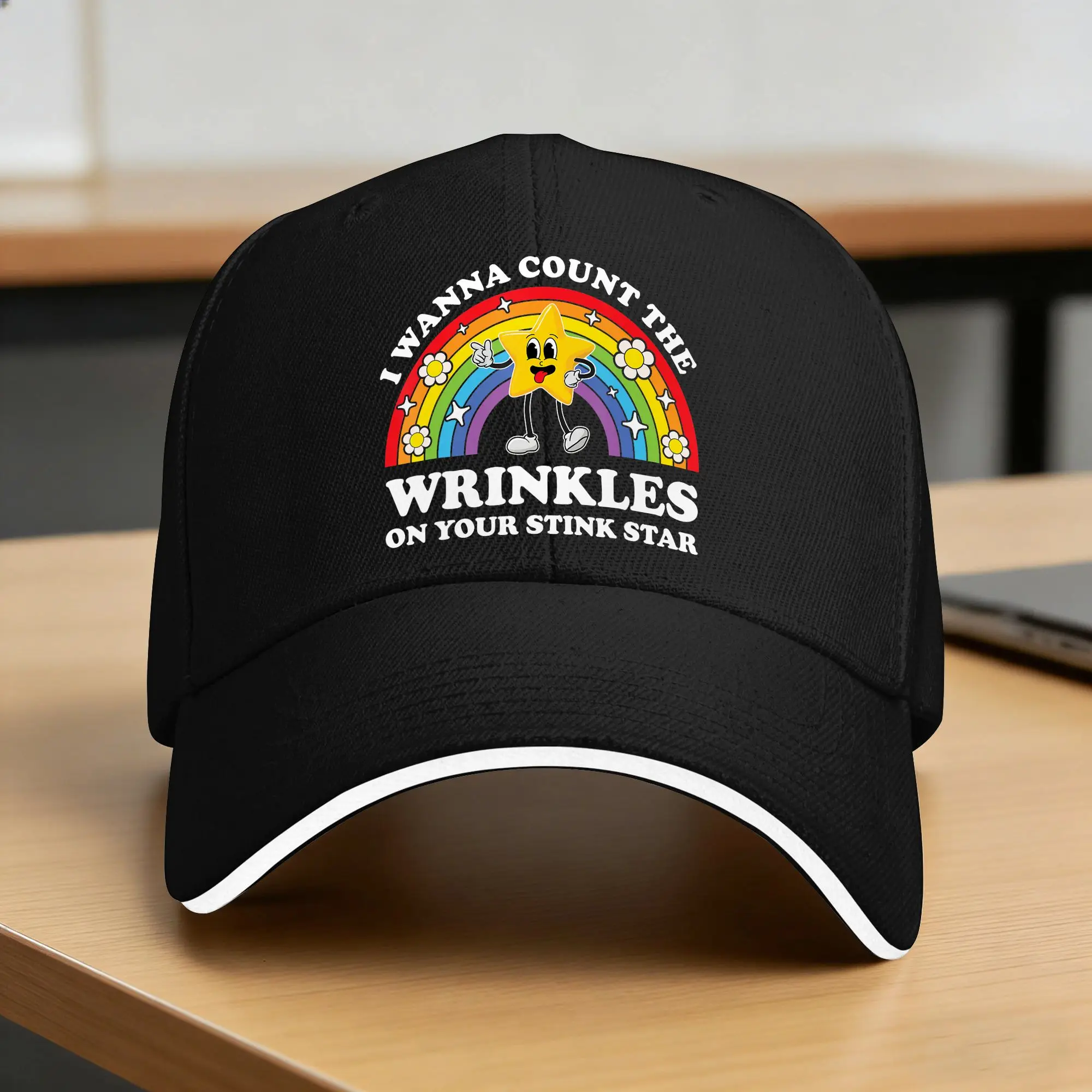 Summer I Wanna Count The Wrinkles On Your Stink Star Baseball Cap  Tennis Skate Sun Trucker Hat Female Male Sun Baseball Caps