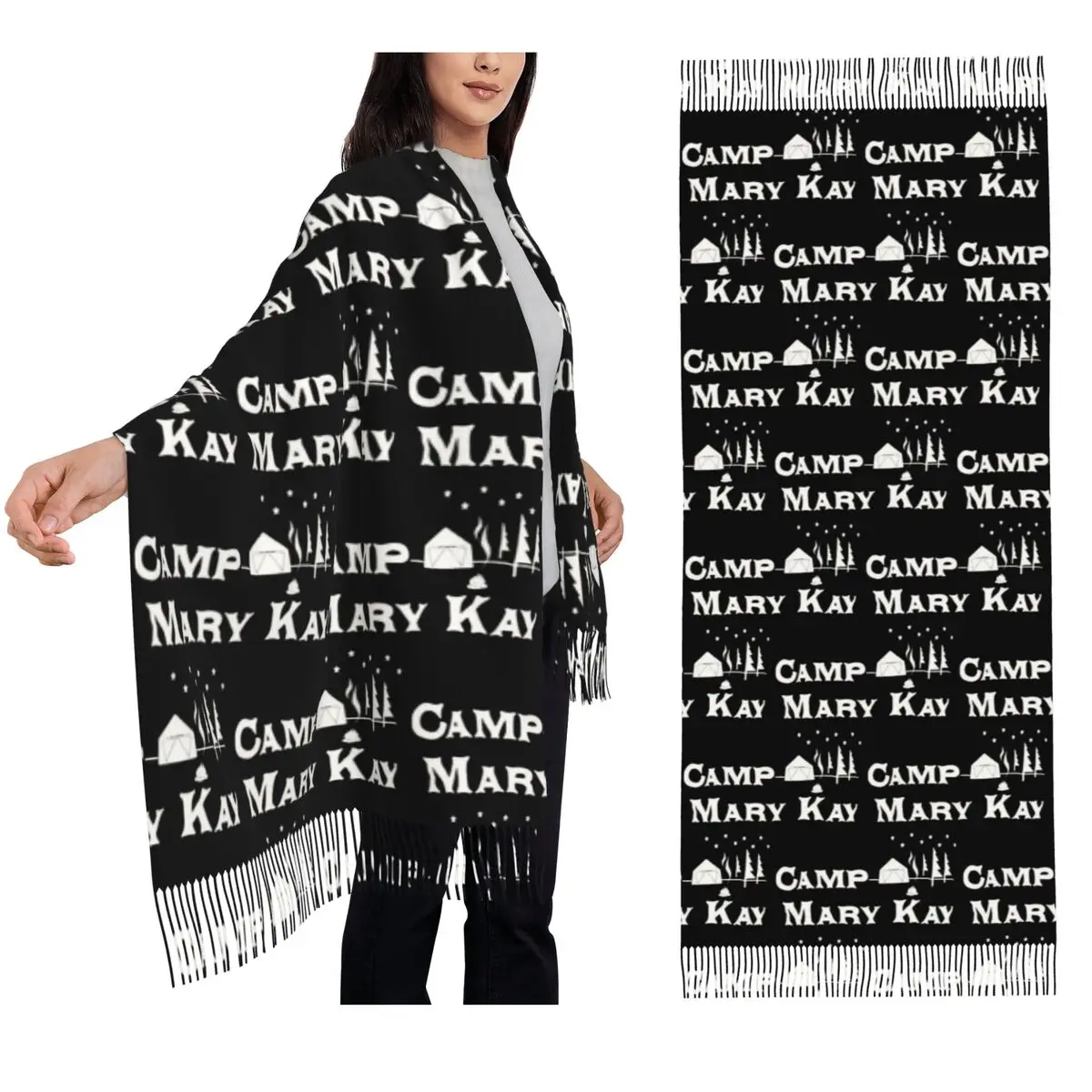 

Camp Mary Kay Scarf Tassel Scarves Women Soft Warm Shawls and Wraps Long Fall Winter Shawl Wrap
