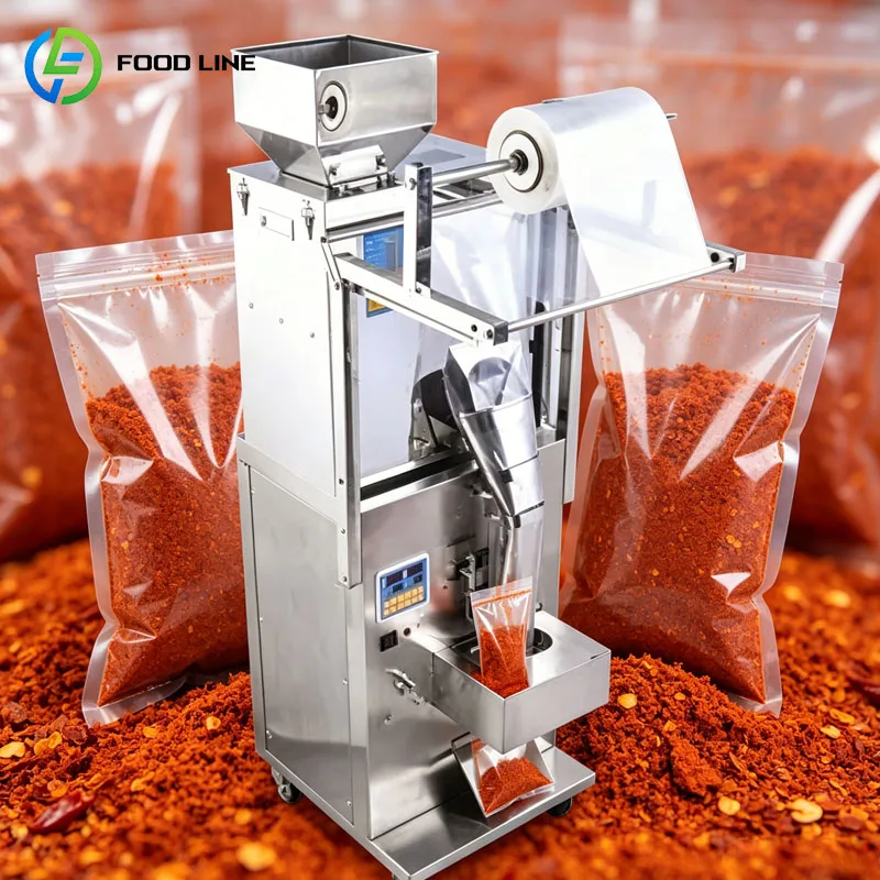 Automatic Vertical Packing Machine For Chili Powder Spice Seasoning Powder VFFS Food Sachet Filling System Customized
