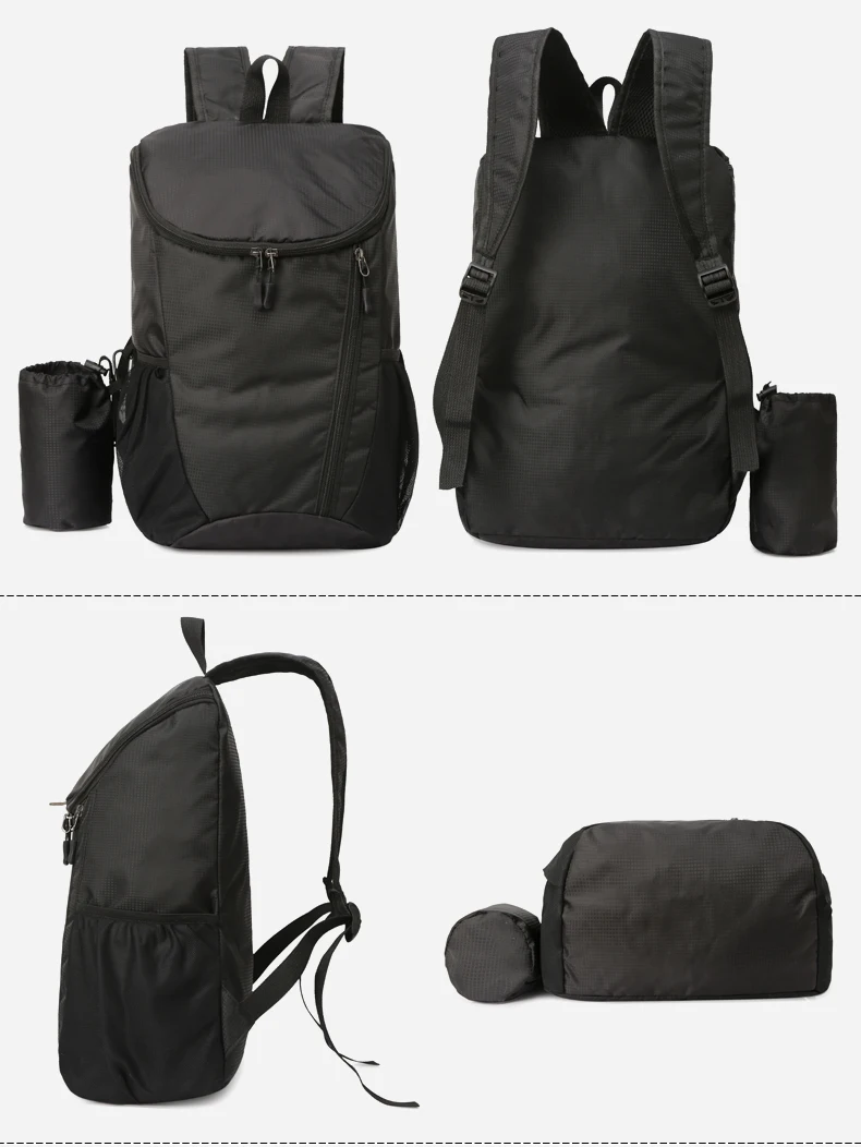23L Tragbare Tag Pack Faltbare Rucksack Klapp Bergsteigen Tasche Ultraleicht Outdoor Radfahren Rucksack Reise Knapsack Wandern Handgepäck Tragbar Sport Laptop speicher Hautbeutel Wasserabweisend – Detail 28