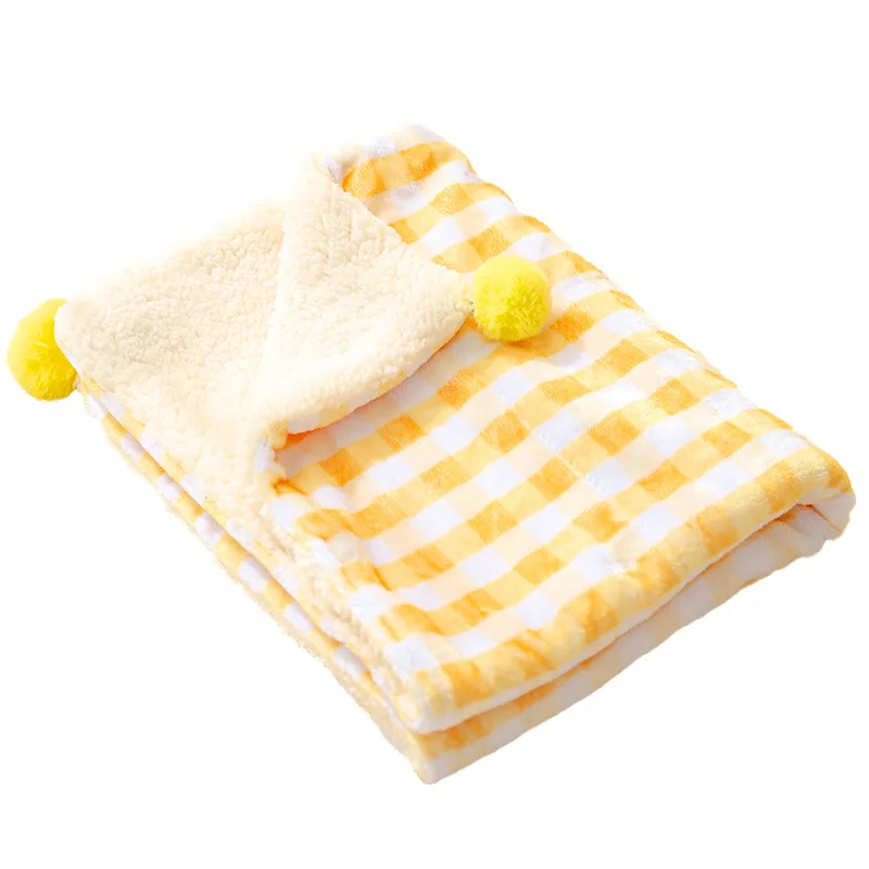 Pet Blanket Soft Plush Sleeping Mat for Cats Dogs Warm Pet Bed Cover for Small Medium Pets