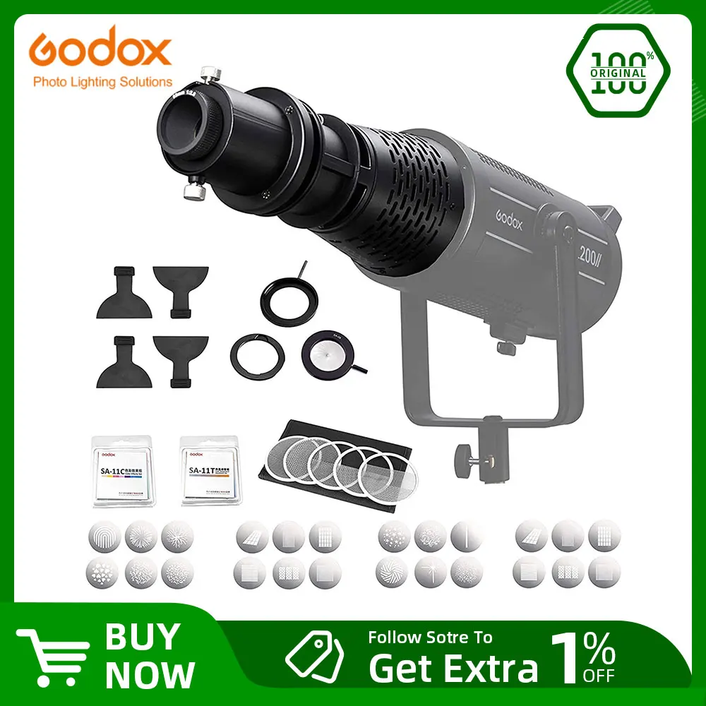 Godox SA-17 Kit for Godox SA-P Projector Kit to Bowens Mount S30 VL150 VL200 VL300 SL150II SL200II LED Light