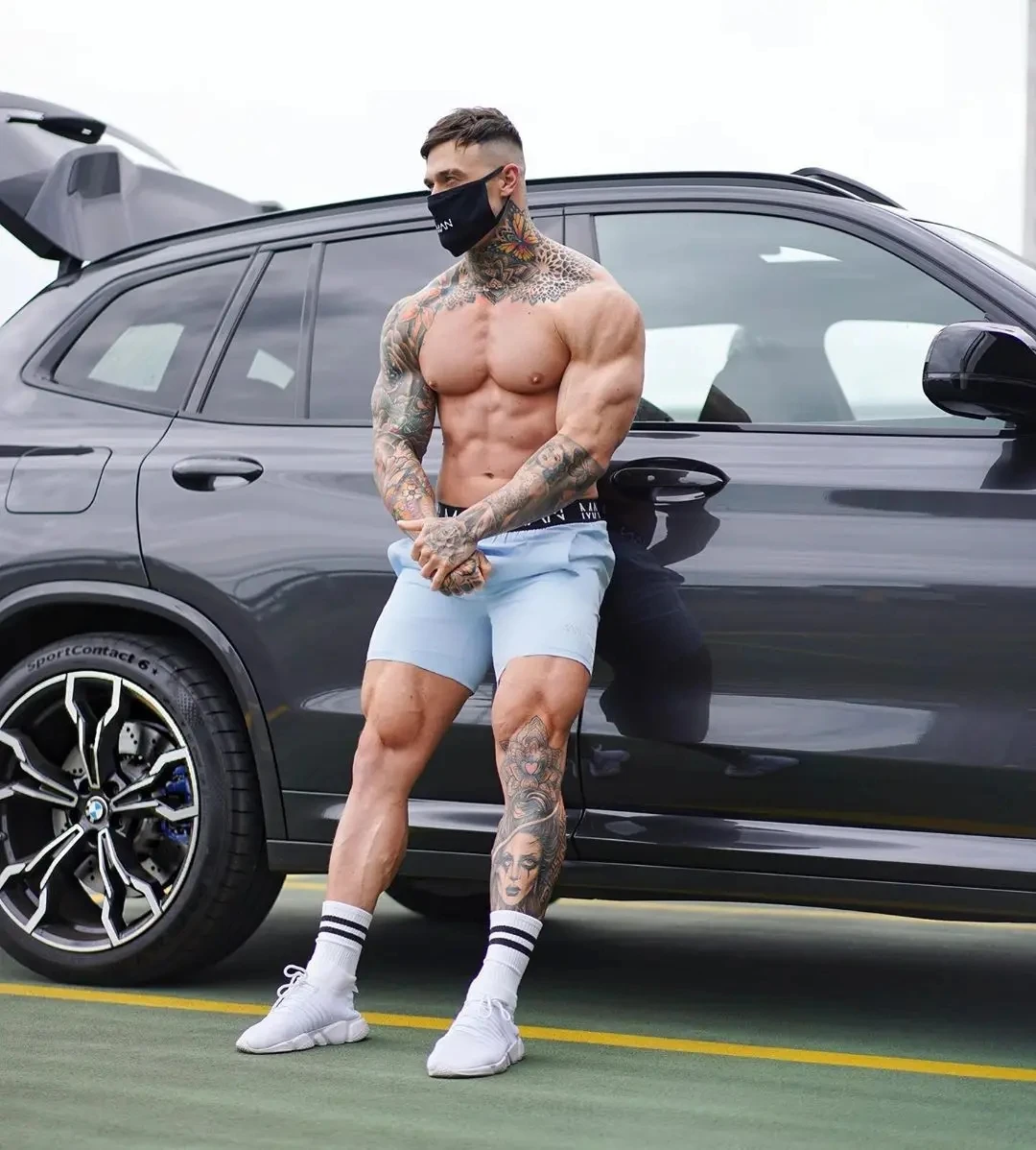 2024 Men chinlon Fitness Bodybuilding Shorts Man Summer Gym Workout Male Breathable Quick Dry Sportswear Jogger Beach Short Pant