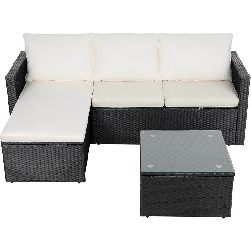 Patio Furniture Sets, Small Outdoor Sofa  Sectional  Piece All Weather