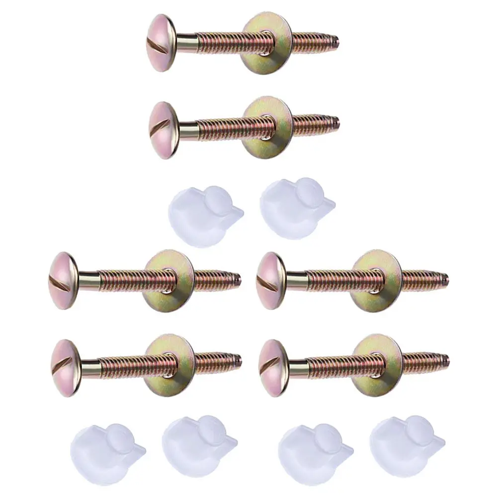 6Pcs Toilet Tank Screw Set Rustproof Compact Lightweight Heavy Duty Fixing Bolt for Toilet Seat Installation Wc Repair