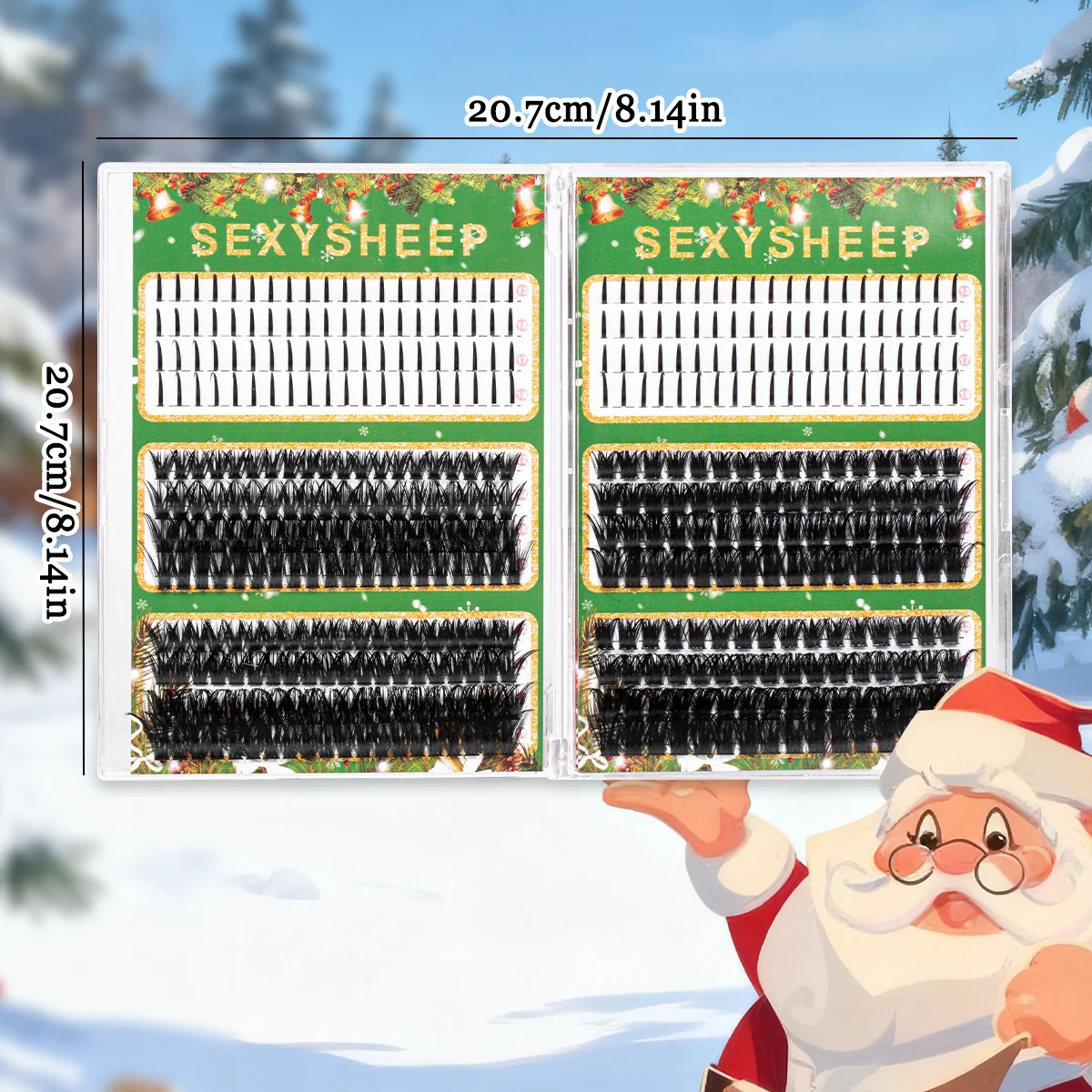 Lash Clusters Spikes Fluffy Soft Individual Lashes Eyelash Clusters Eyelash Extensions Christmas Eye Makeup Tool Festival Gift